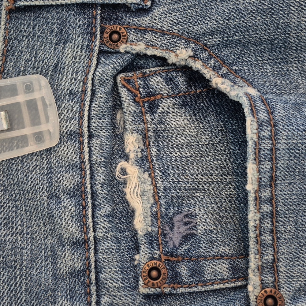 Vintage Y2k 90s Womens Abercrombie And Fitch Denim Jeans Madison Distressed 12L - Picture 6 of 11